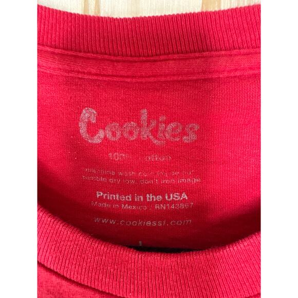 Cookies SF Red Graphic T-Shirt “Puttin in Work” Unisex Size Large Streetwear Y2K - Picture 6 of 9